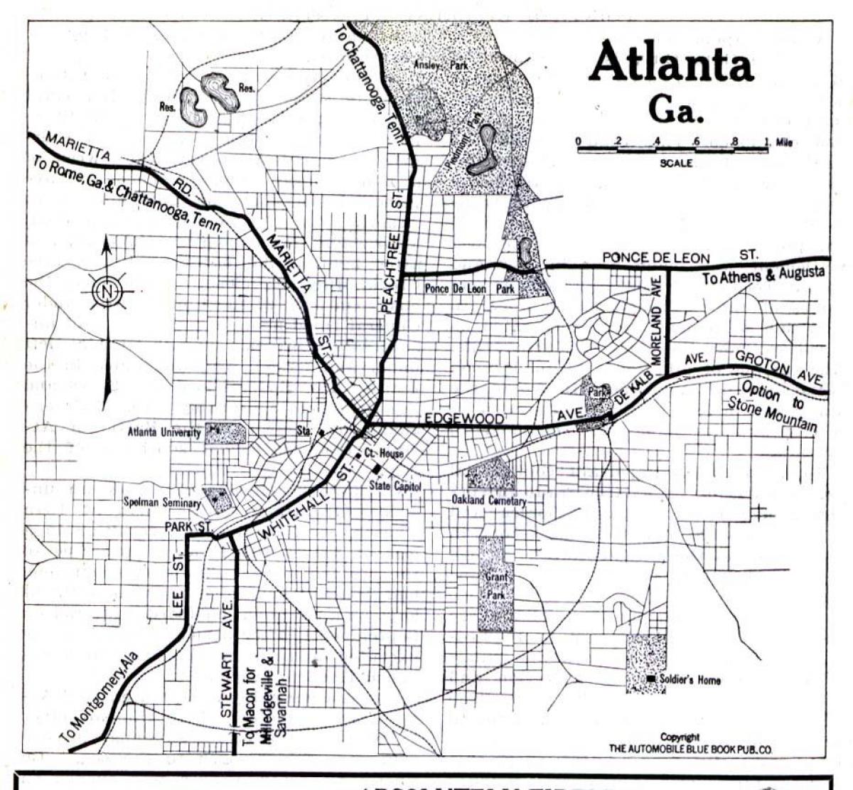 карта Атланта, штат Джорджія