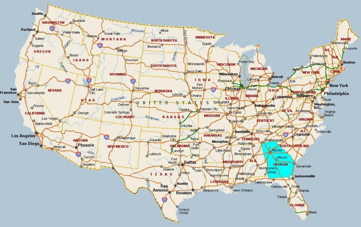 карта Грузії США