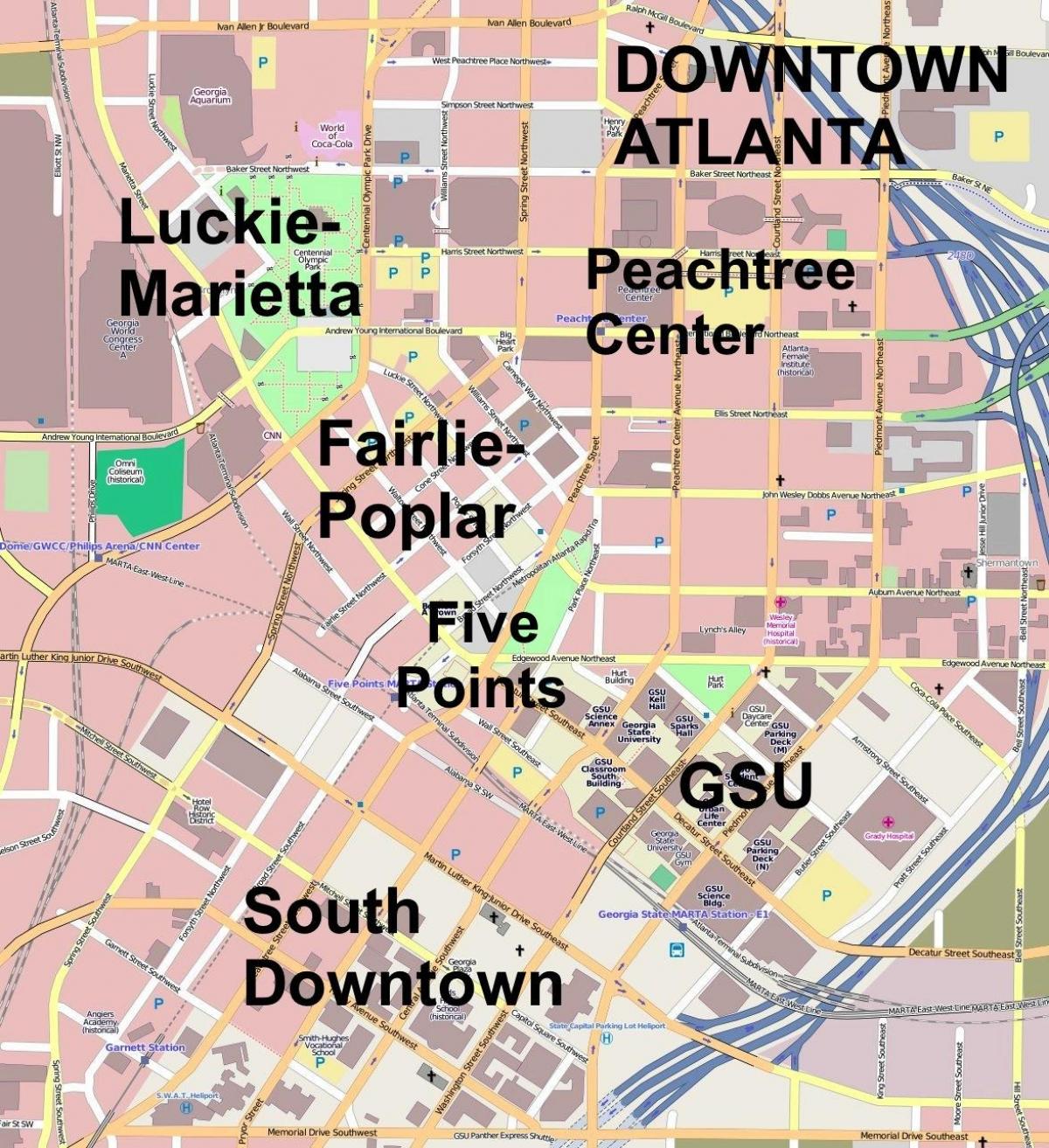 карта міста Атланта