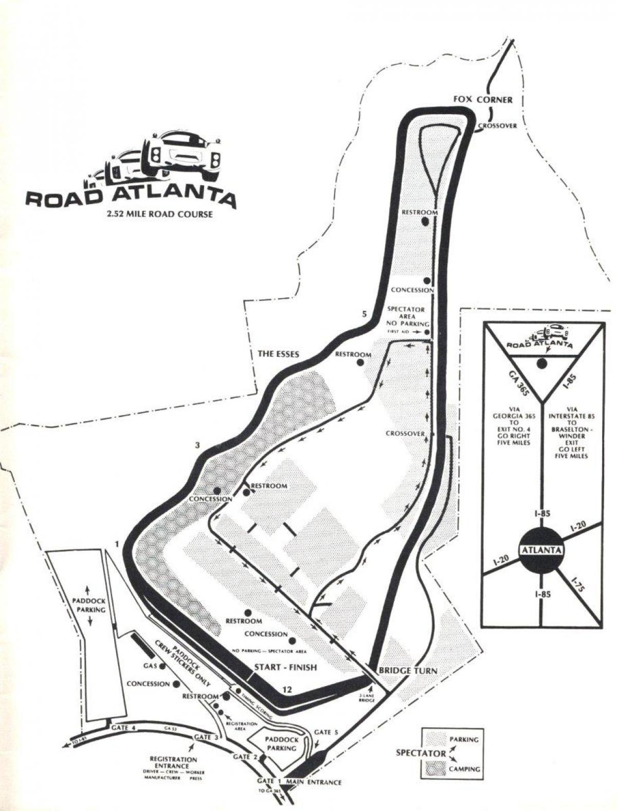 карта траси Атланта