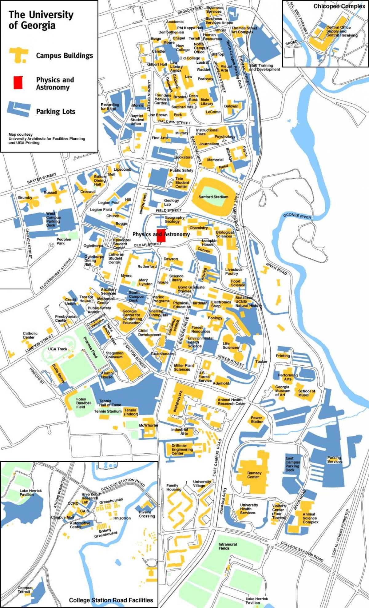 Університет Джорджії карті