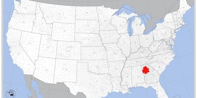 Атланта на карті США