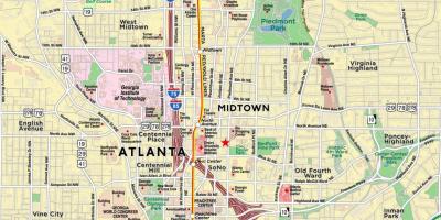 Карта мідтаун Атланта