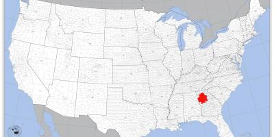 Атланта на карті США