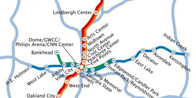 Карта метро Атланти